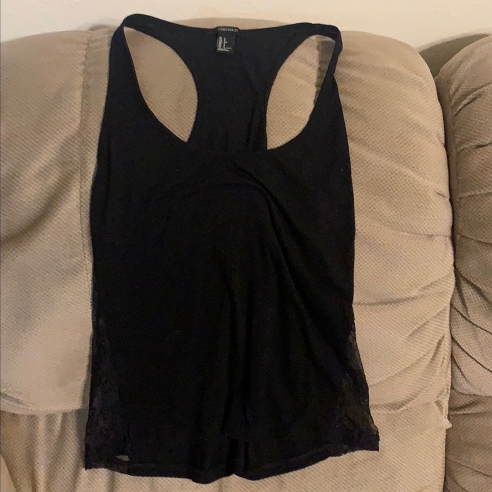 Black racer back tank top from forever 21